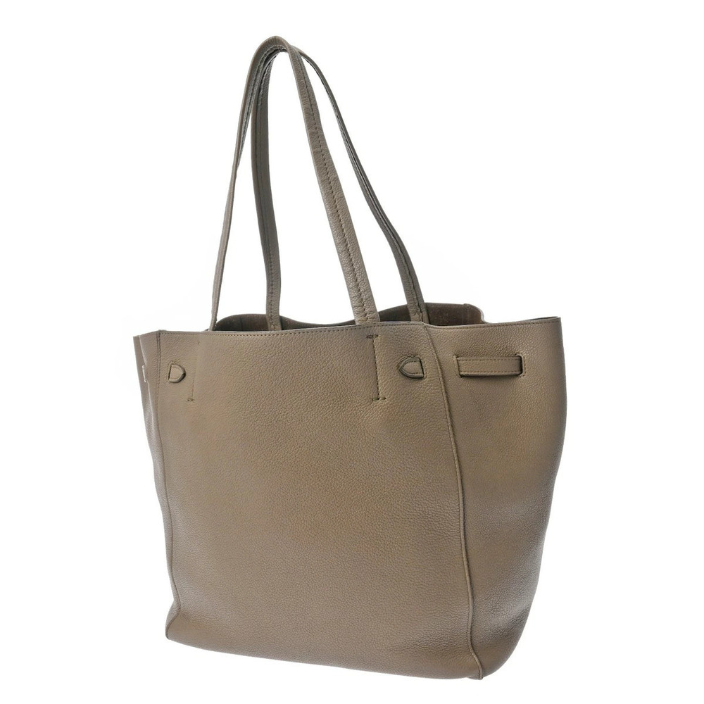 Celine Cabas Phantom Bag Gray Embossed Tote Leather Gray